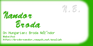 nandor broda business card